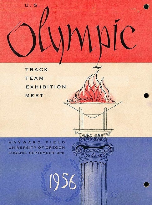 Program for the 1956 Olympic Track Team Exhibition Meet