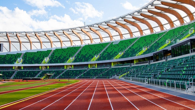 Hayward Field 100m 