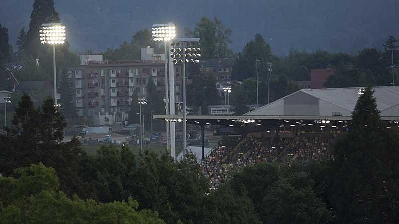 Lights at Hayward Field