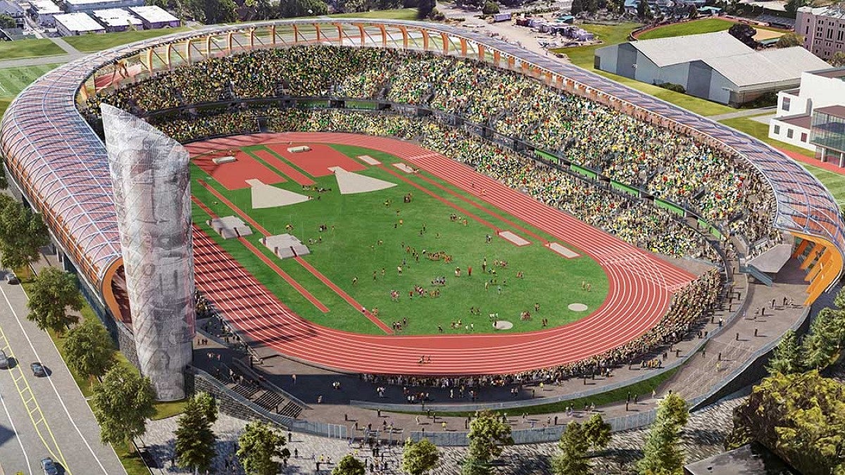 Rendering of Hayward Field