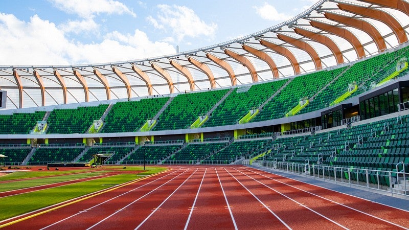 Hayward Field 100m