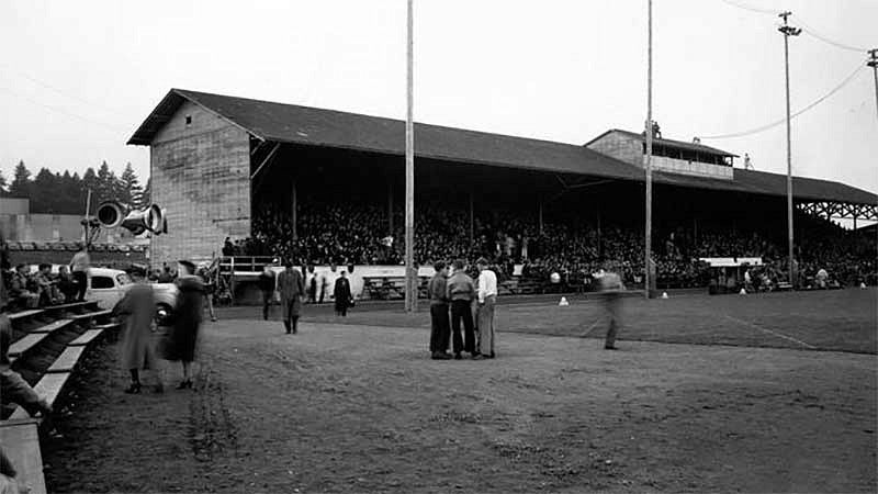 Homecoming football game played against Oregon State at Hayward Field on October 23, 1937 Homecoming football game played against Oregon State at Hayward Field on October 23, 1937