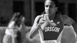 Sprinter Camara Jones winning the 400 meters during the Pac-10 Conference championships at Hayward Field in 1992 Sprinter Camara Jones winning the 400 meters during the Pac-10 Conference championships at Hayward Field in 1992
