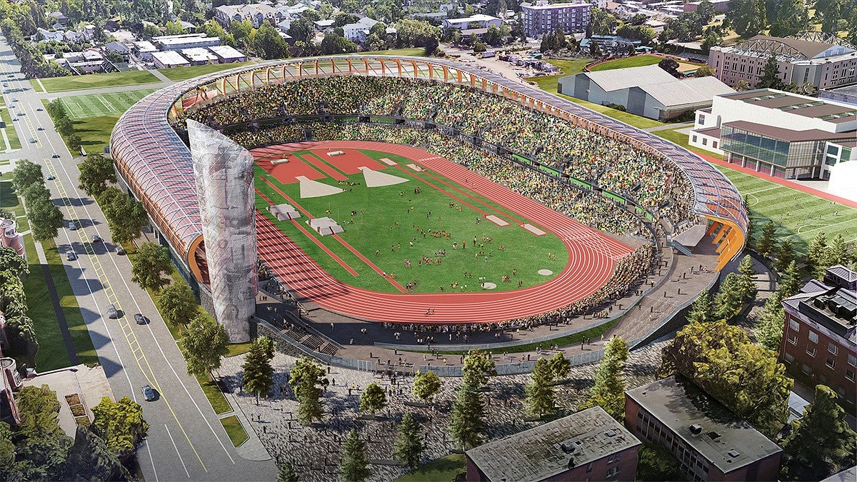 Rendering of Hayward Field